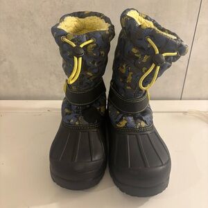 Athletech Kids' Blue and Yellow Winter Boots Size 4 Big Boy